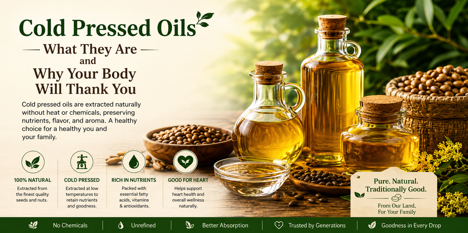 Cold Pressed Oils: What They Are & Why Your Body Needs Them | Oorkinaru