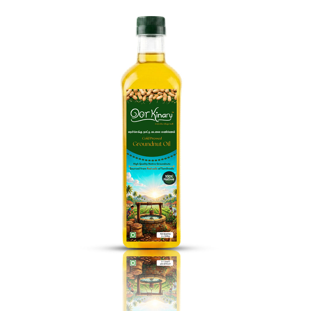Cold pressed Native Groundnut oil - 1 L (Marachekku/Wood pressed)