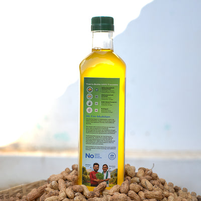 Cold pressed Native Groundnut oil - 1 L (Marachekku/Wood pressed)