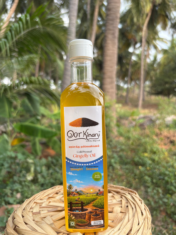 Cold pressed Gingelly/Sesame oil - 500 ml (Marachekku/Wood pressed)
