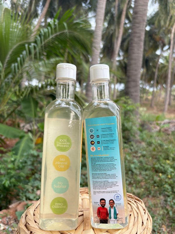 Cold pressed coconut oil - 500 ml (Marachekku/Wood pressed)